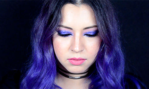 Ella anchor - Madness Music Video - Purple hair and makeup